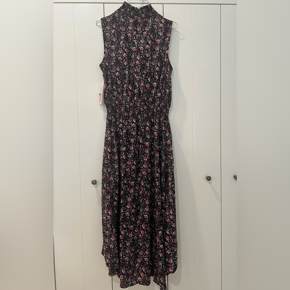 Nanette Lepore Black and Pink Floral Maxi Dress